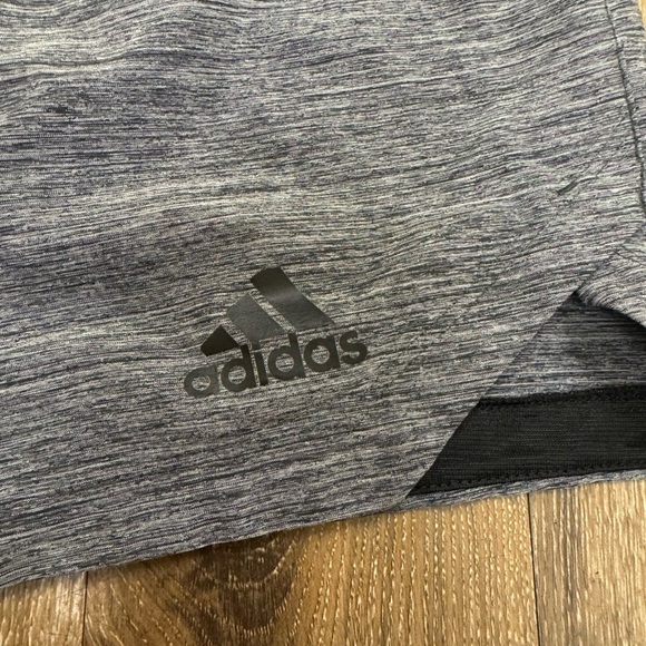 Adidas Men's Heather Gray Athletic Shorts - Picture 2 of 7